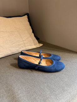Gianvito Rossi Denim Ballerinas