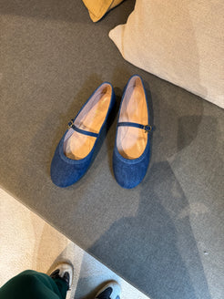 Gianvito Rossi Denim Ballerinas
