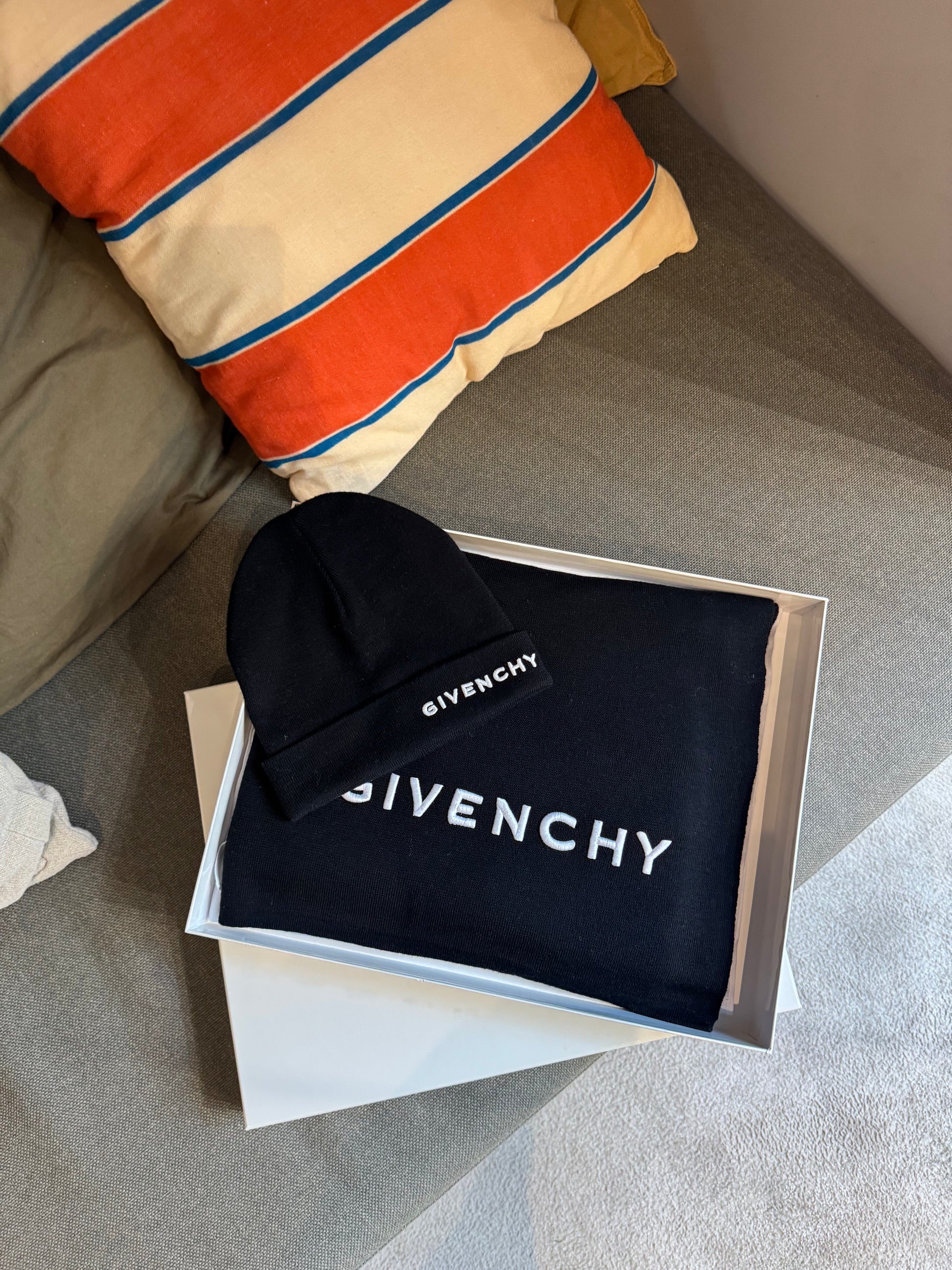 Givenchy Wool Scarf & Beanie Set