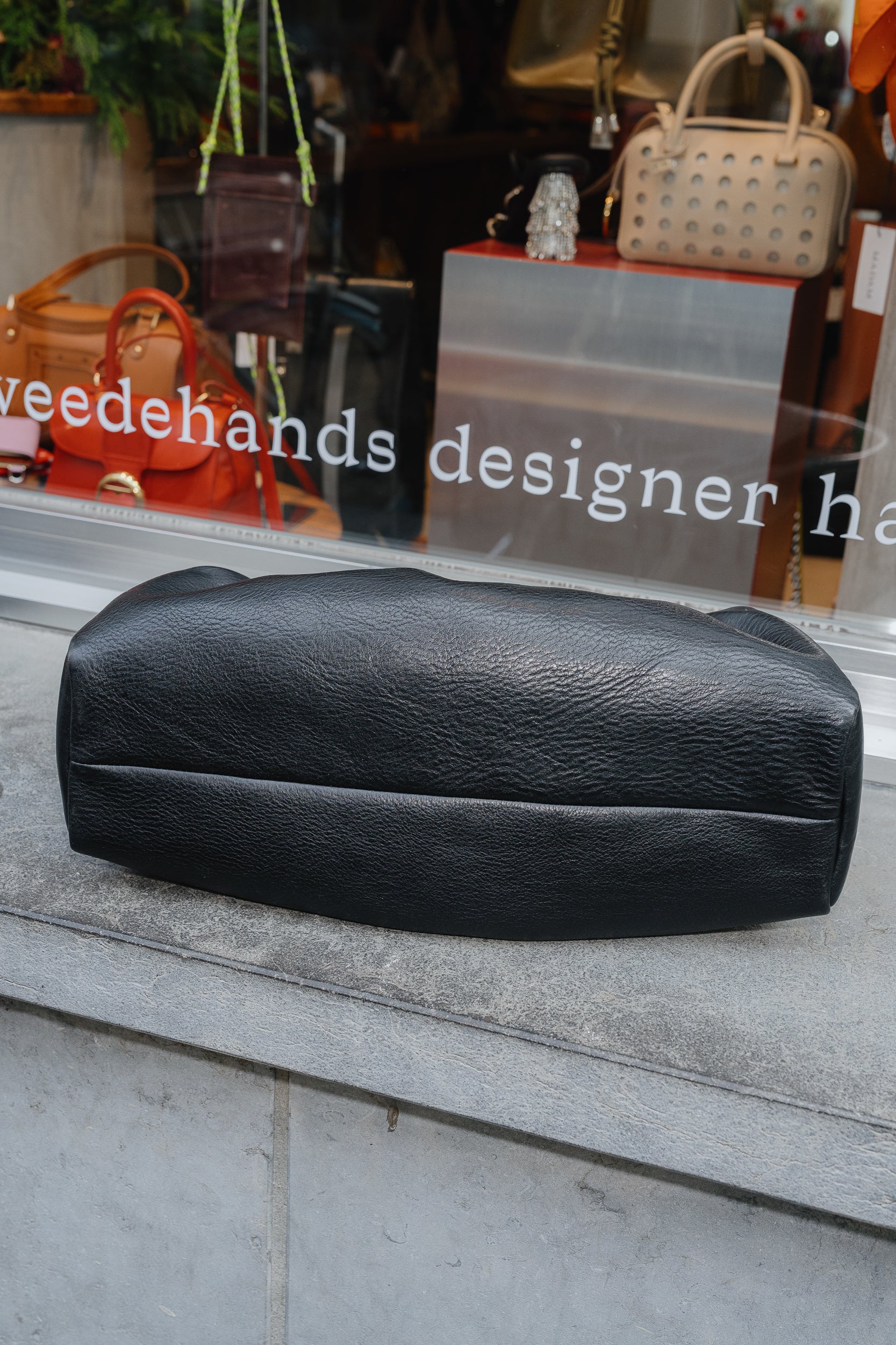 Gucci Black Buffalo Wood Handle Doctor Bag