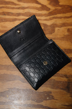 Gucci Embossed Black Cardholder