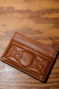 Gucci Embossed Camel Cardholder