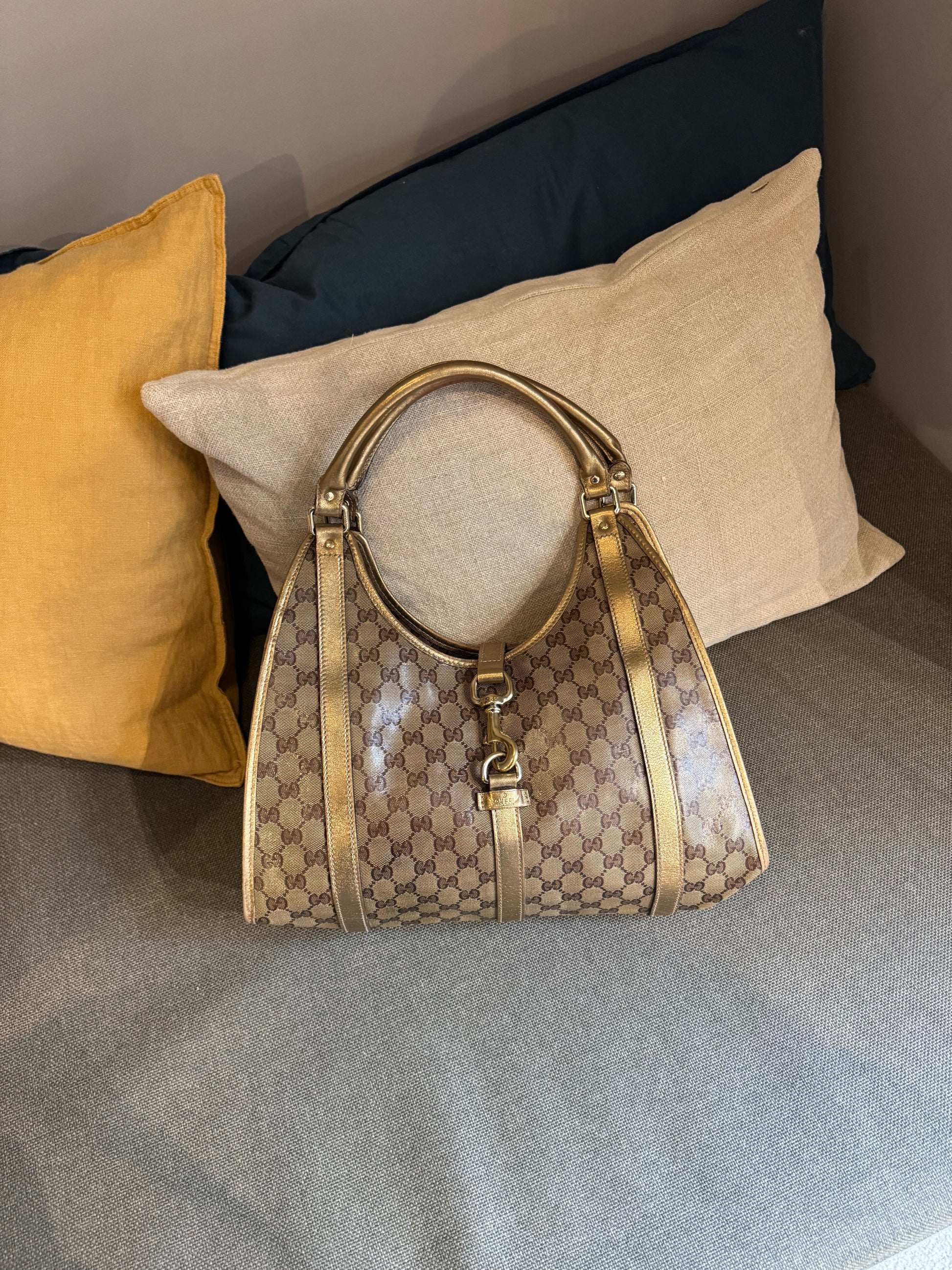 Gucci G Crystal Jackie O Shoulder Bag