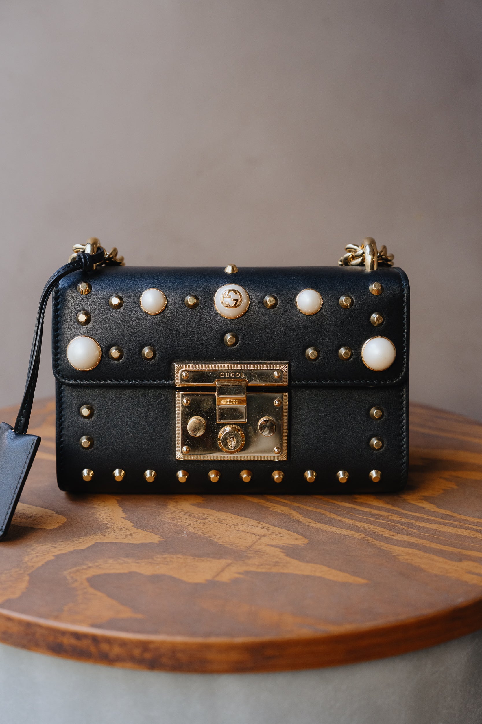 Gucci GG Small Padlock Pearl Bag