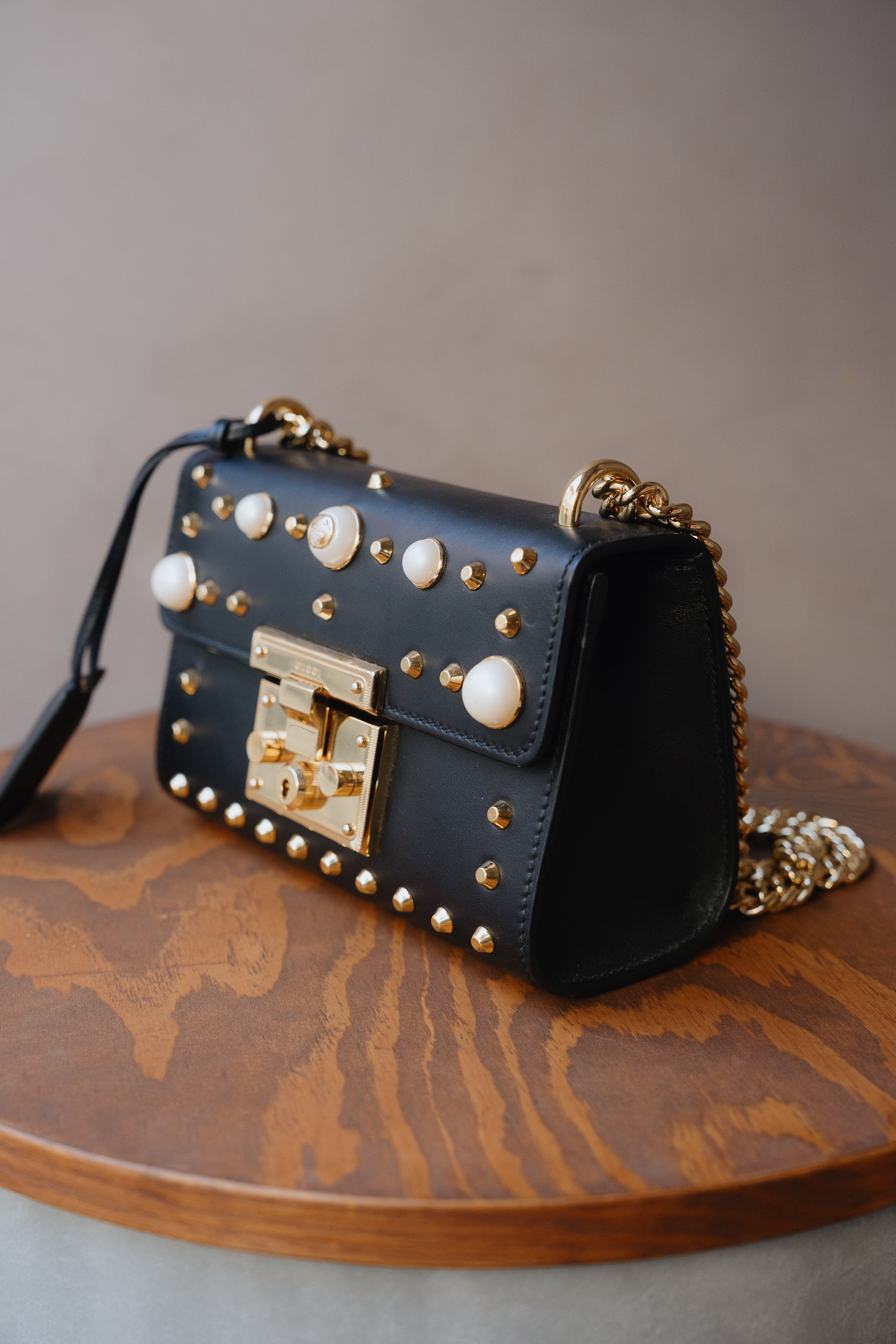 Gucci GG Small Padlock Pearl Bag