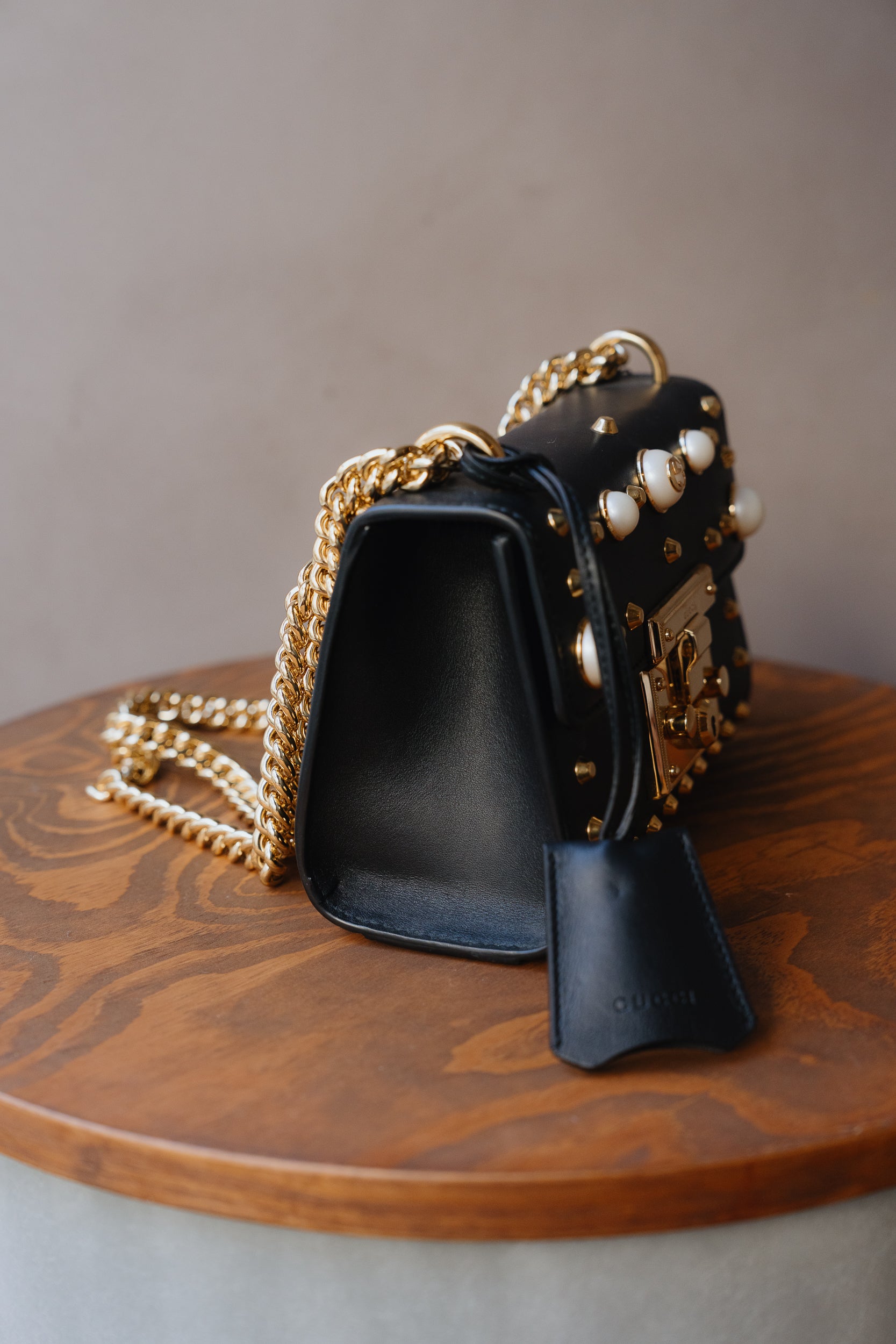 Gucci GG Small Padlock Pearl Bag