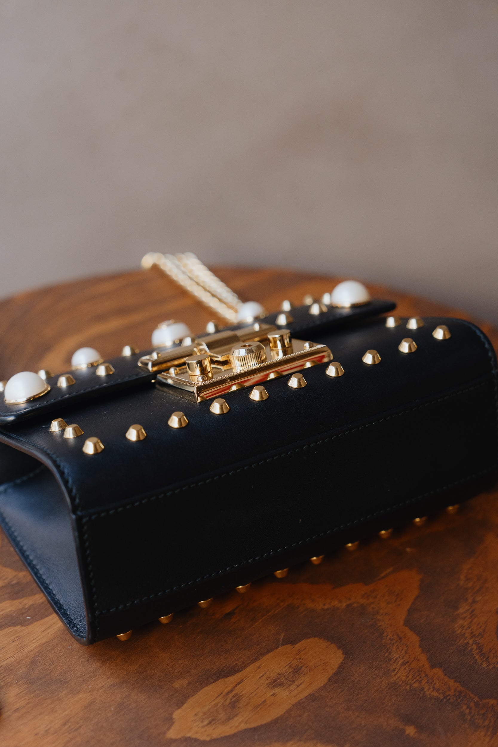 Gucci GG Small Padlock Pearl Bag