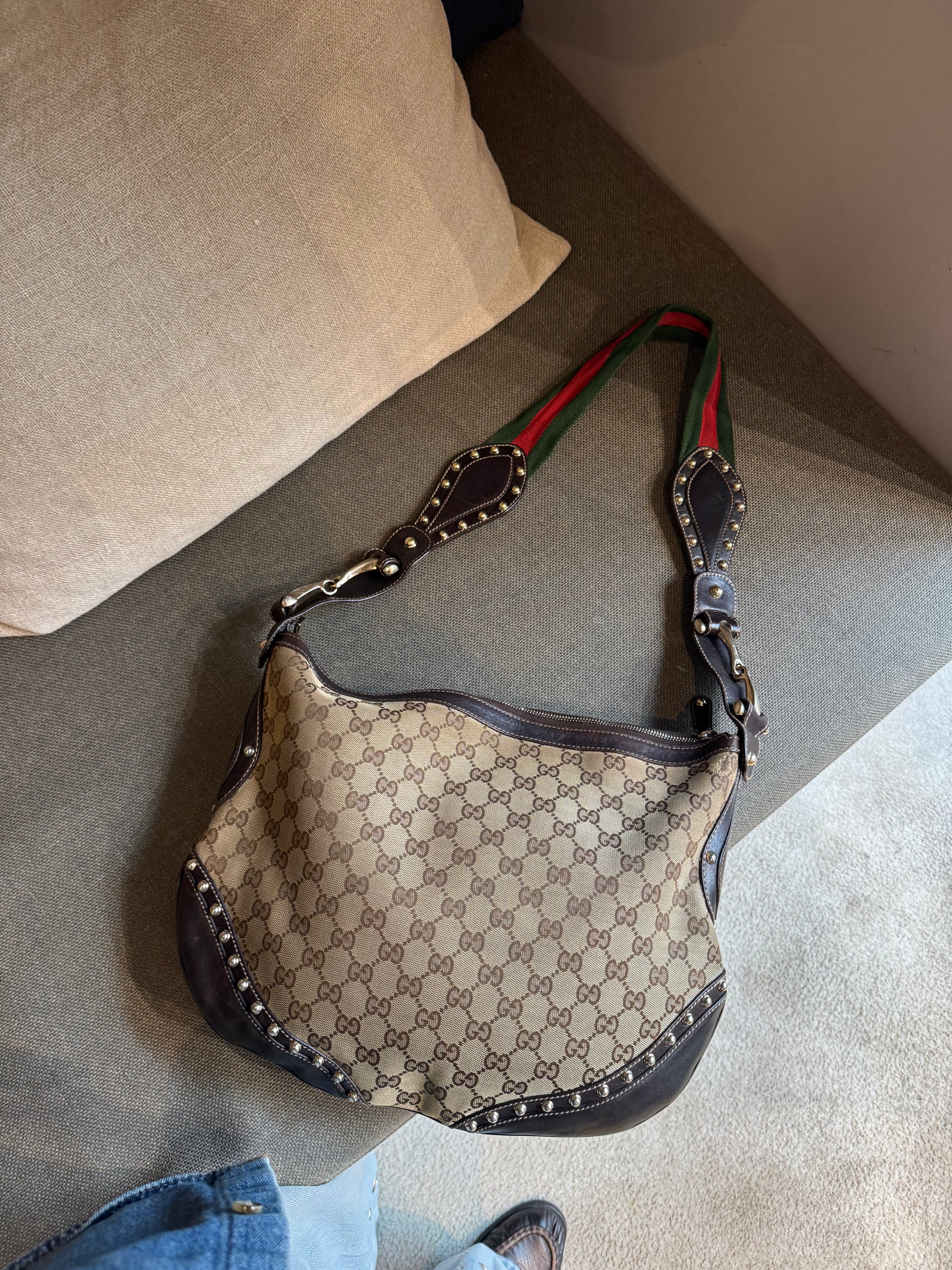 Gucci Grommet Webby Shoulder Bag