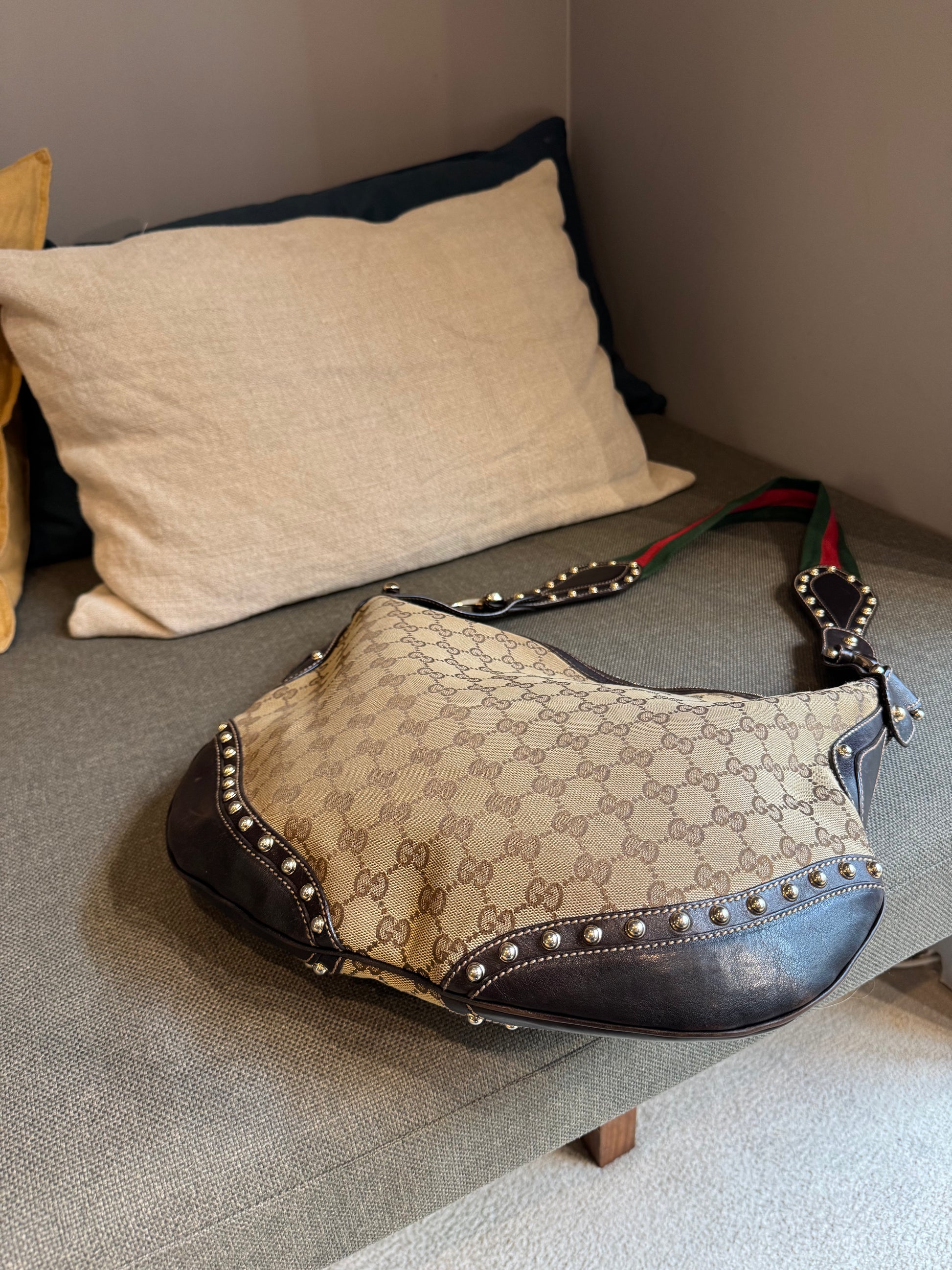 Gucci Grommet Webby Shoulder Bag