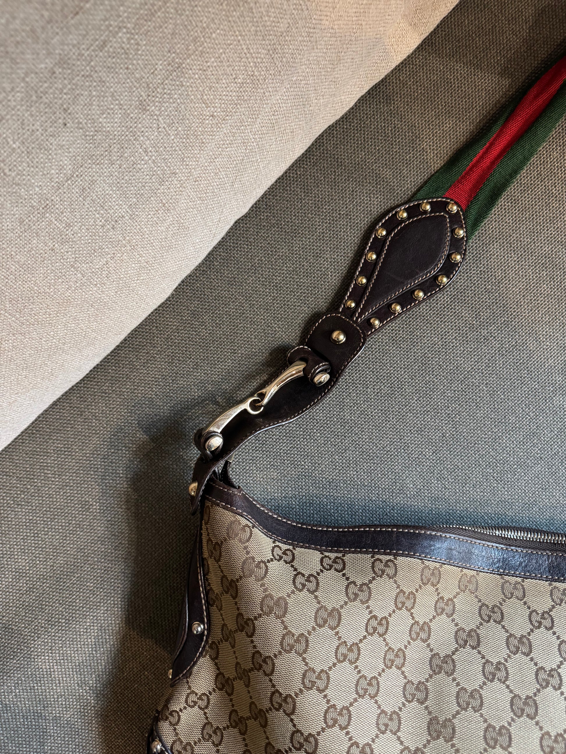 Gucci Grommet Webby Shoulder Bag