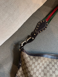 Gucci Grommet Webby Shoulder Bag
