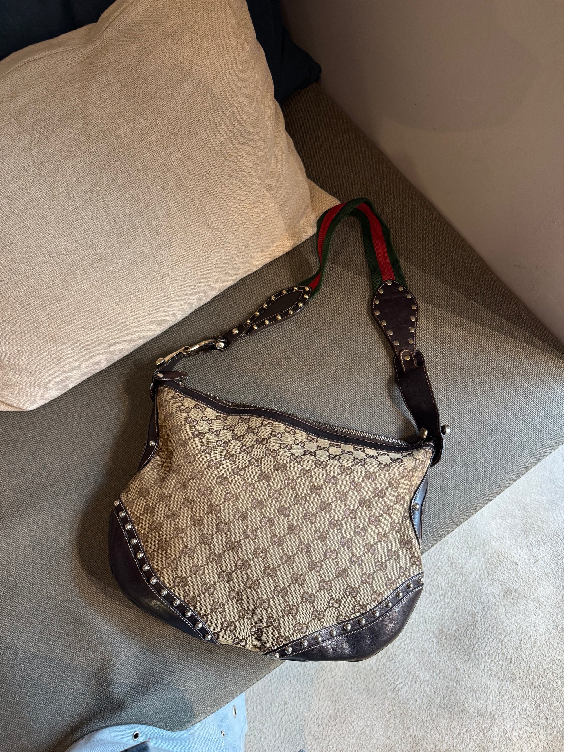 Gucci Grommet Webby Shoulder Bag