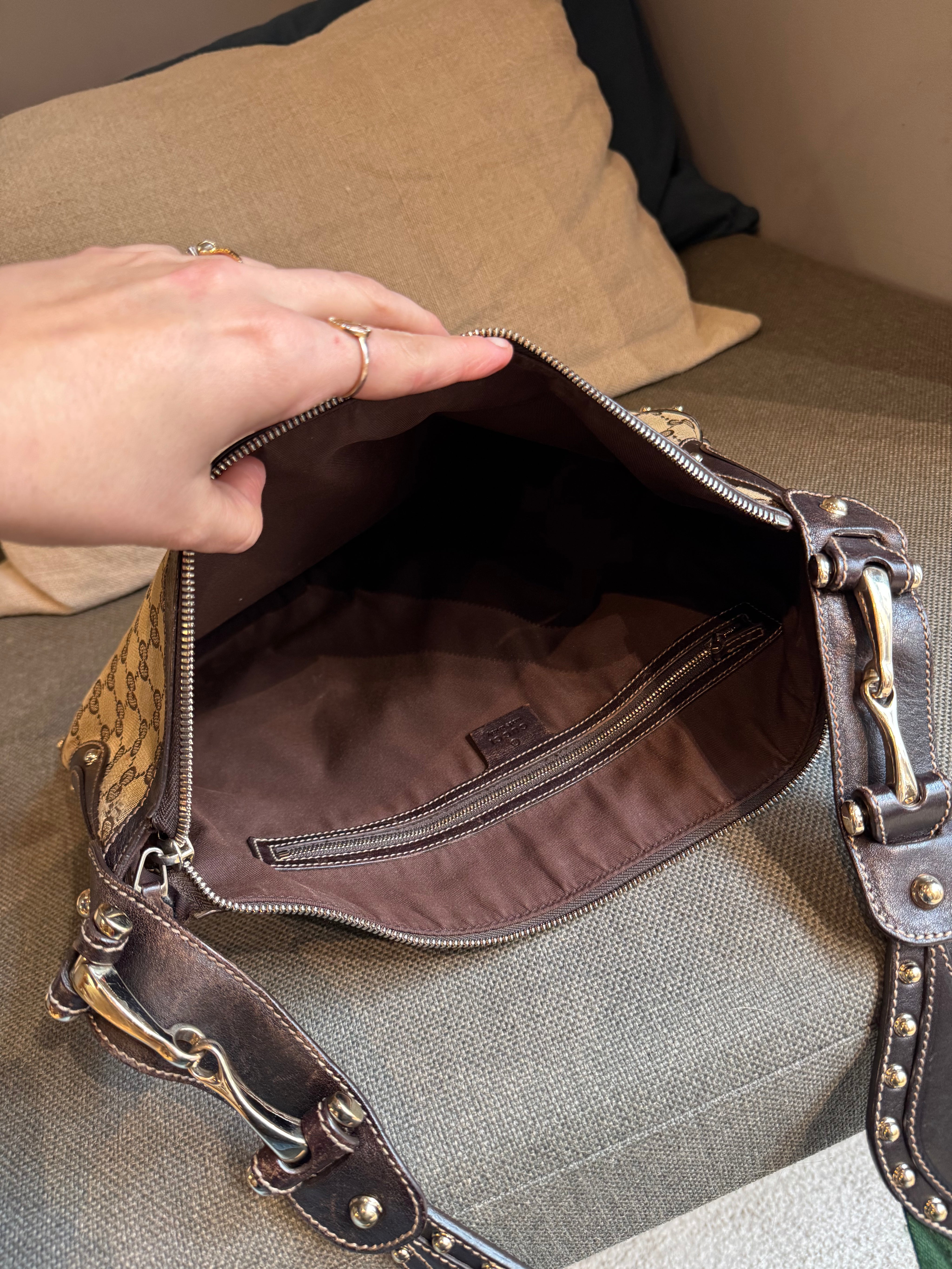 Gucci Grommet Webby Shoulder Bag