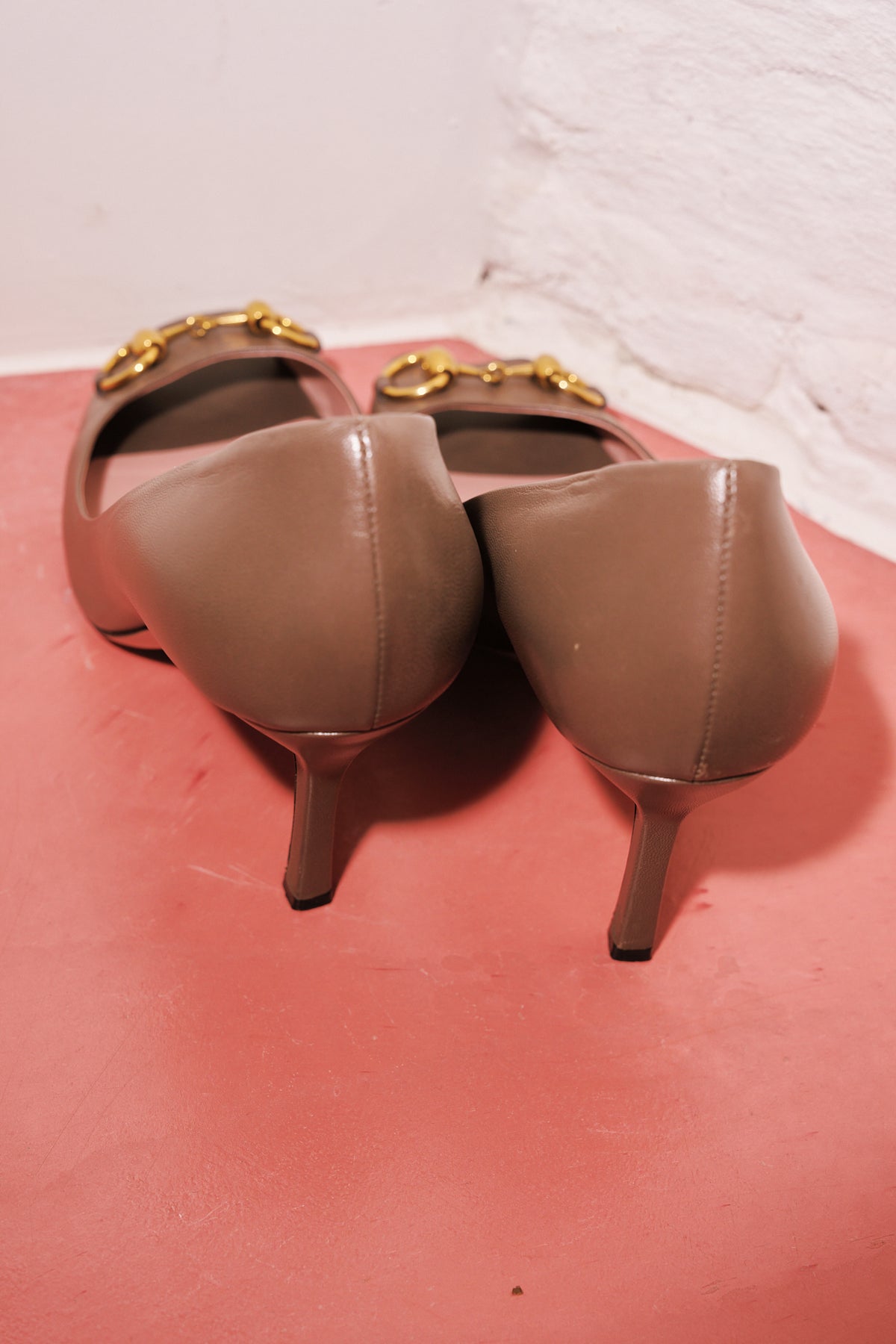 Gucci Horsebit Peep Toe Heels