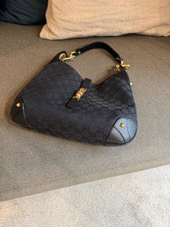 Gucci Jackie Black Monogram Bag