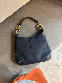 Gucci Jackie Black Monogram Bag