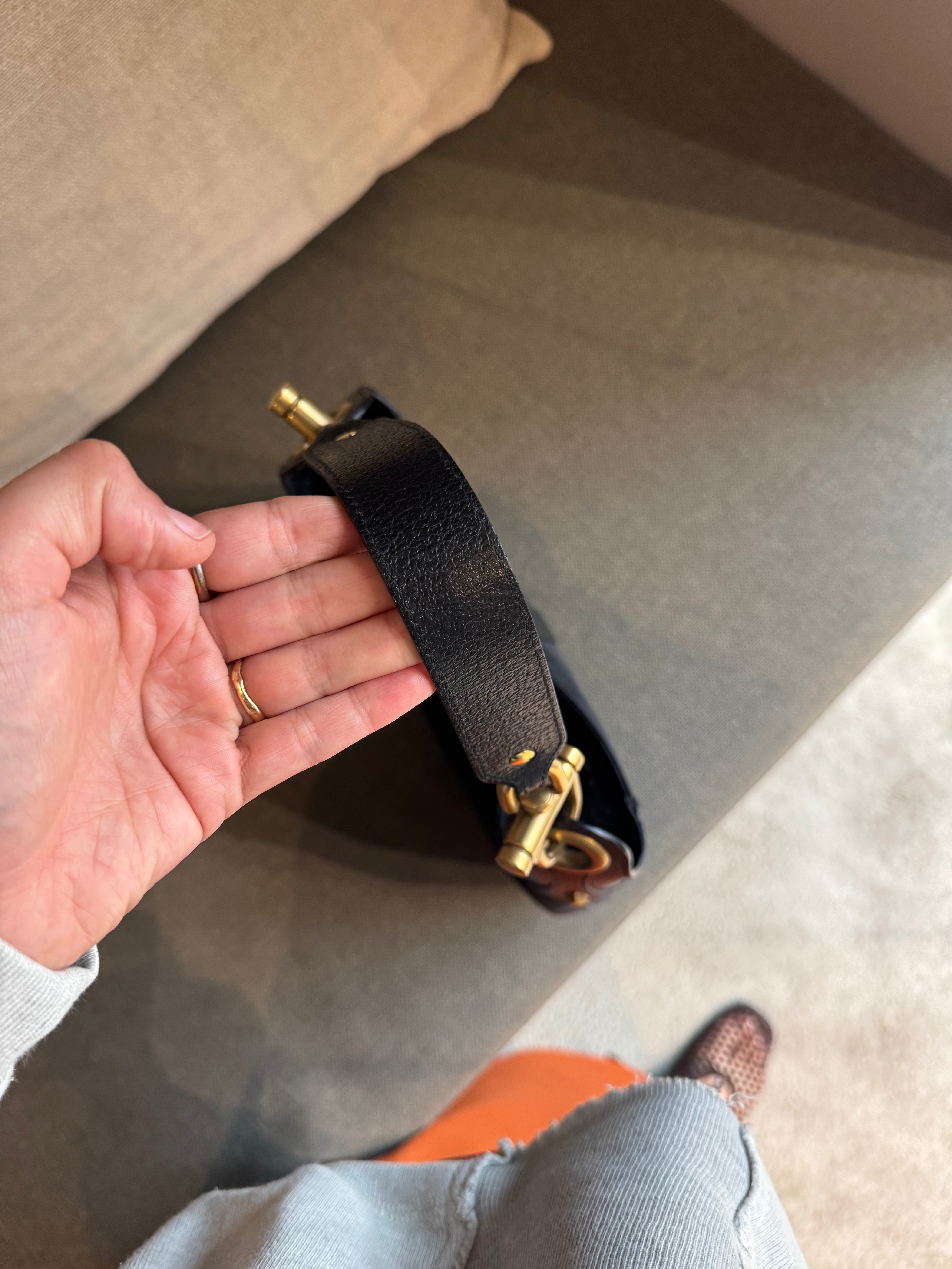 Gucci Jackie Black Monogram Bag