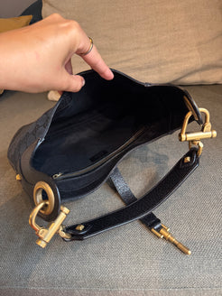 Gucci Jackie Black Monogram Bag