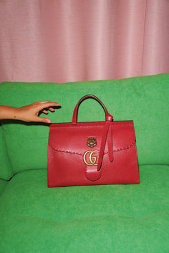 Gucci Marmont Animalier Top Handle