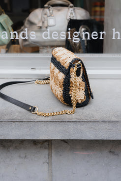 Gucci Marmont Raffia Crossbody Bag
