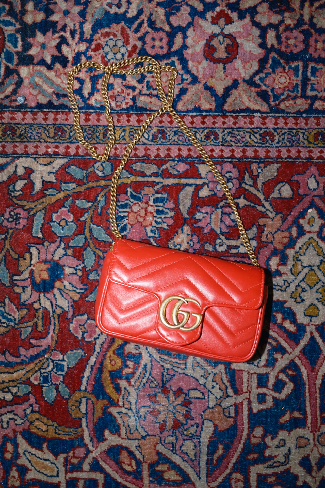 Gucci Mini Marmont Red Crossover Bag