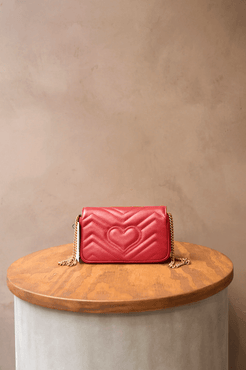 Gucci Mini Marmont Red Crossover Bag