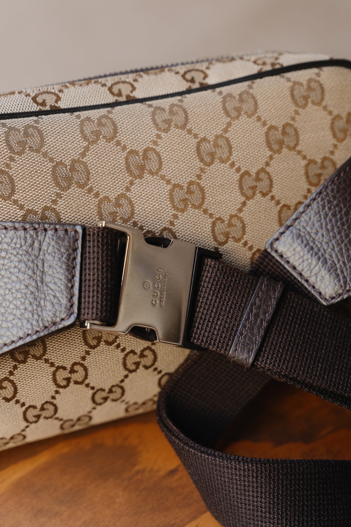 Gucci Monogram Canvas Belt Bag