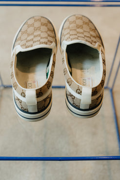 Gucci Monogram Slip-On Sneakers