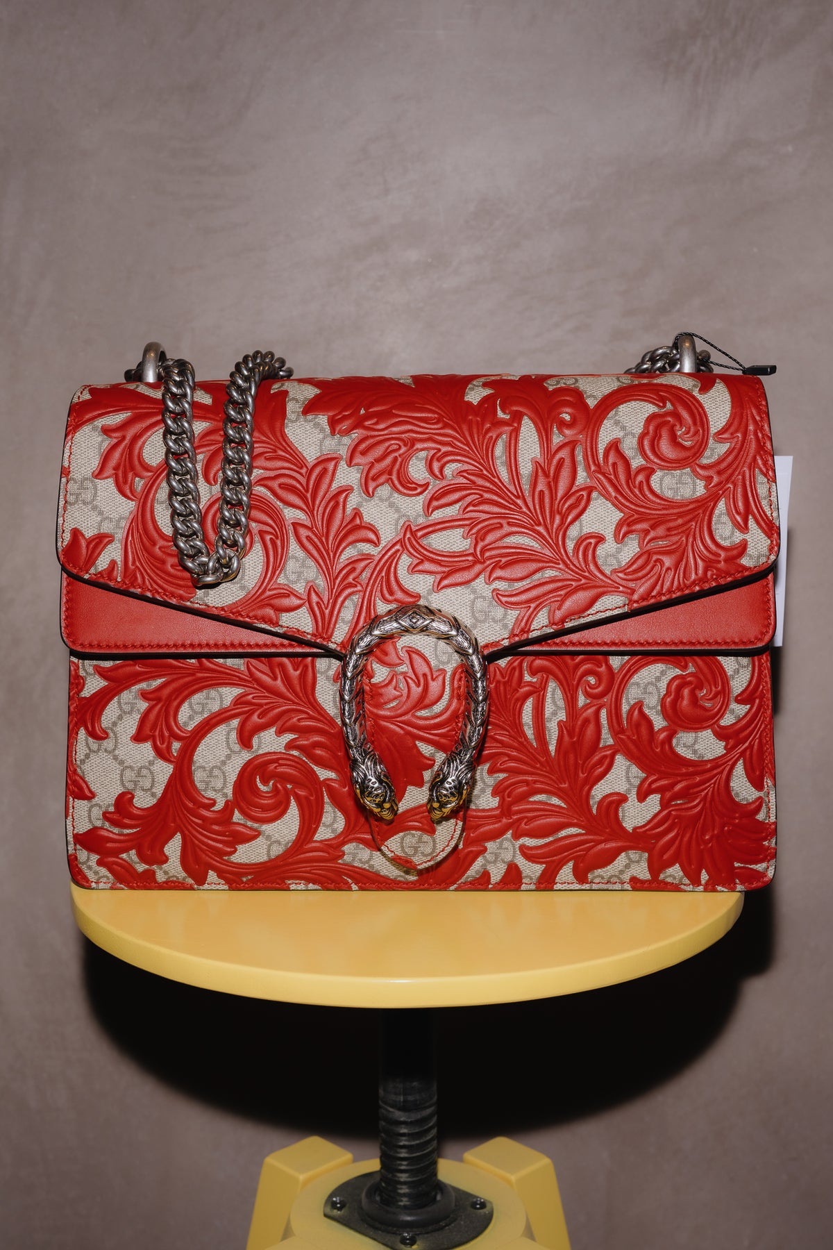 Gucci Red Arabesque GG Dionysus Medium Bag