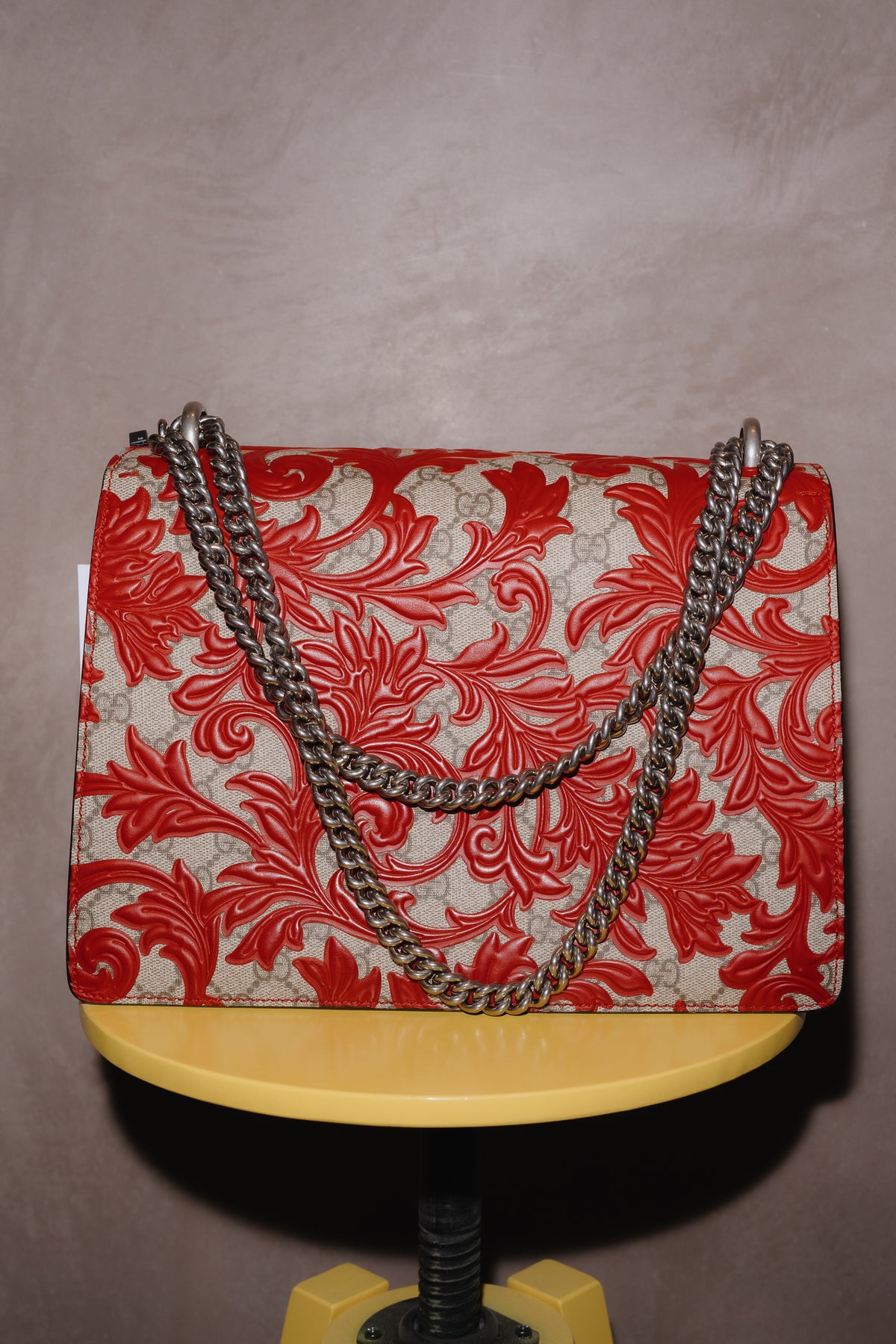 Gucci Red Arabesque GG Dionysus Medium Bag