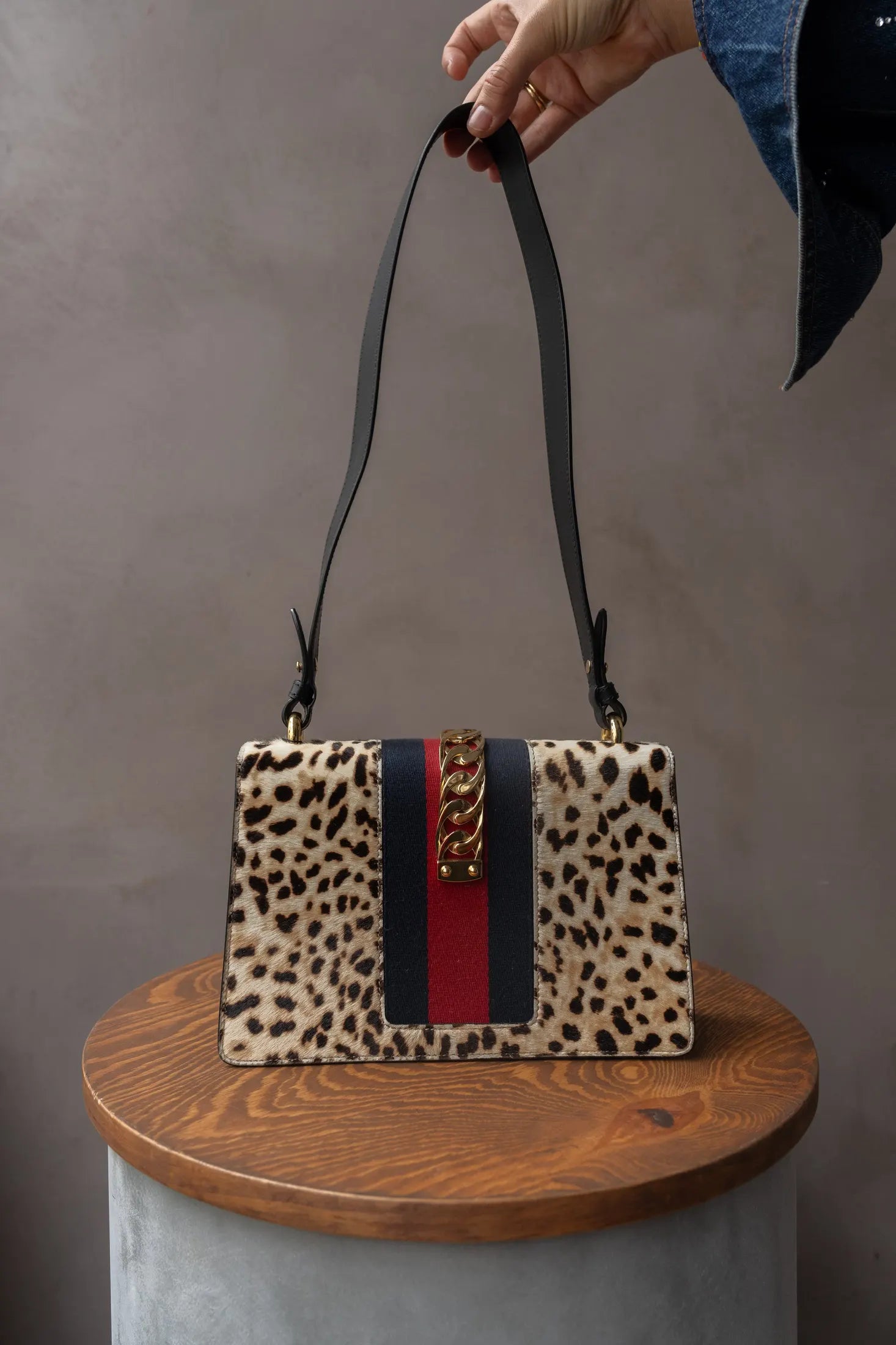 Gucci Sylvie 1969 Leopard Print Bag