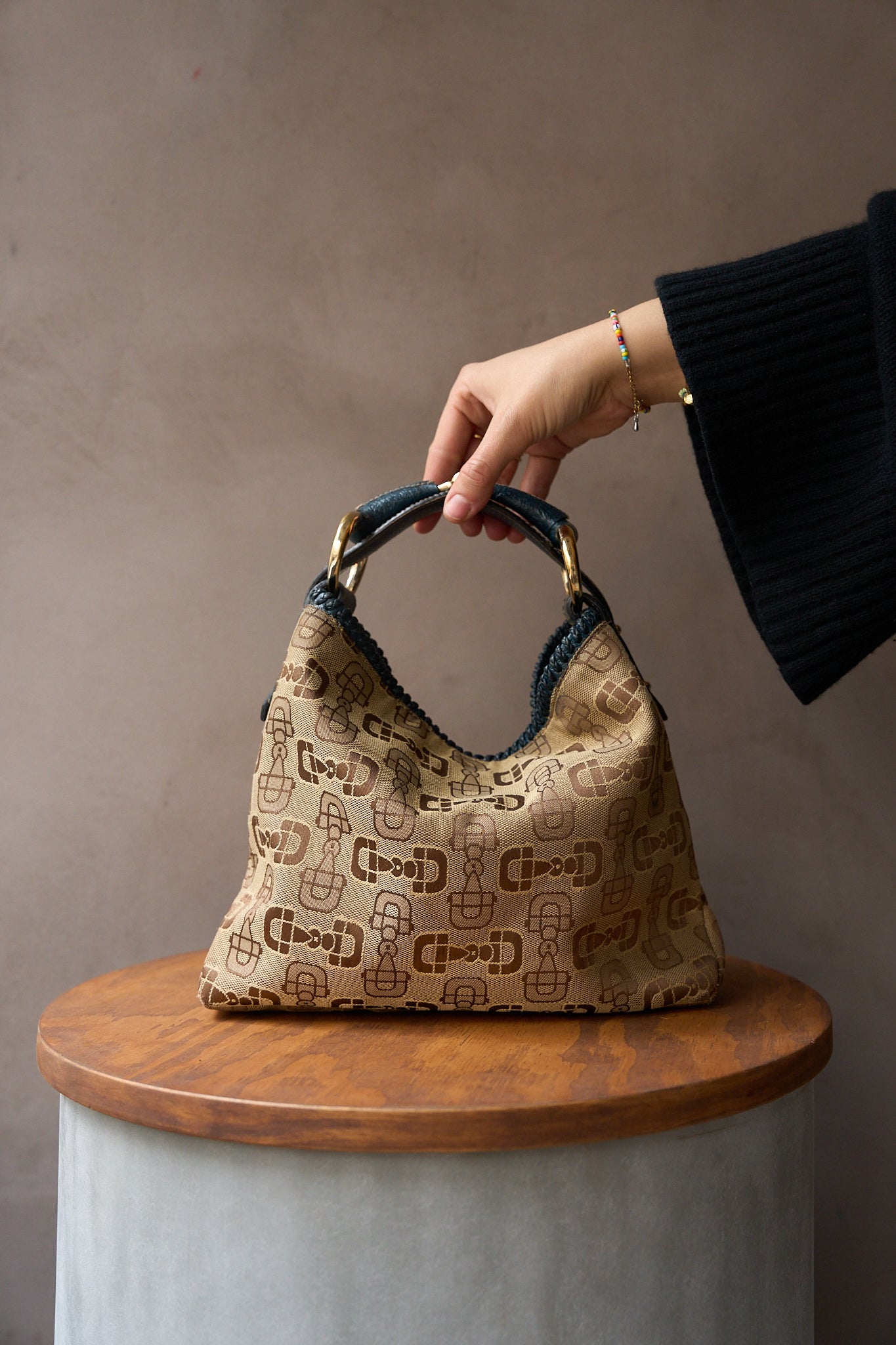 Gucci Vintage Horsebit Top Handle Bag