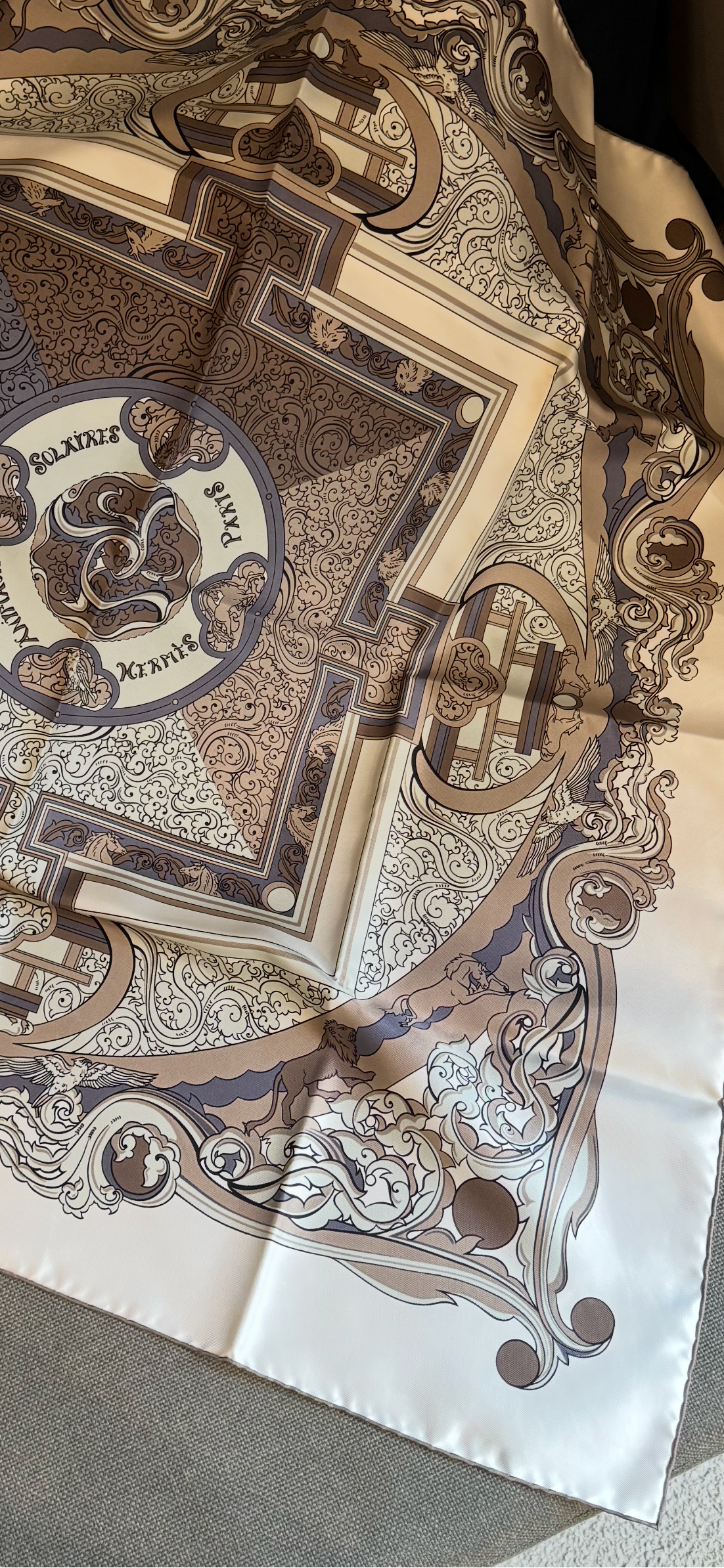 Hermès “Animaux Solaires” Silk Carré 90