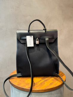 Hermès Black Herbag Backpack