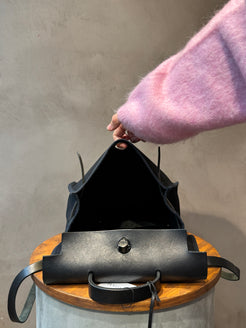 Hermès Black Herbag Backpack