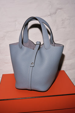 Hermès Picotin 18 – Taurillon Clémence Gris Pantin
