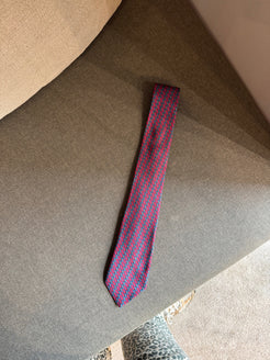 Hermès Red and Blue Silk Tie