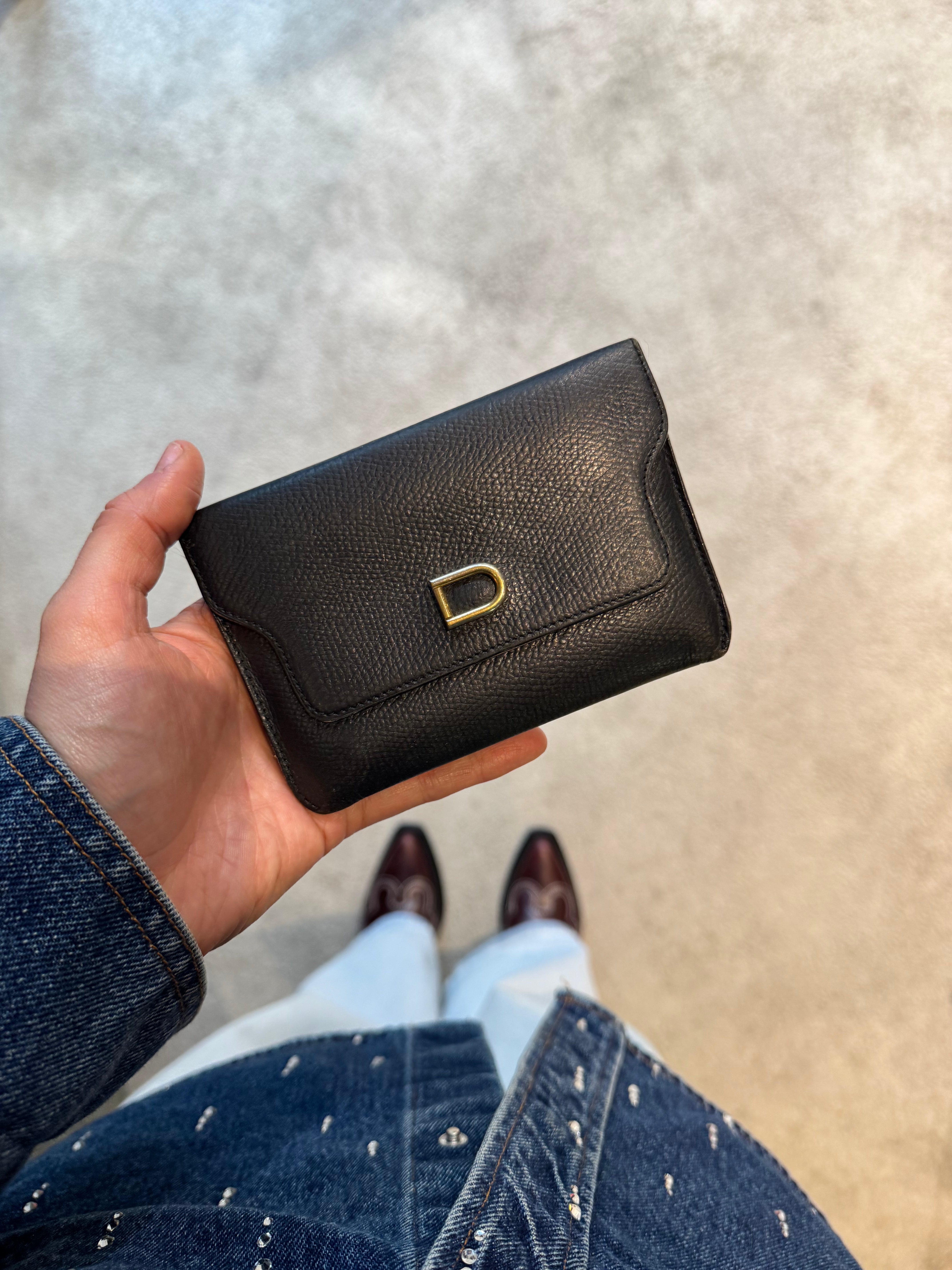 Delvaux Dark Blue Coin Wallet