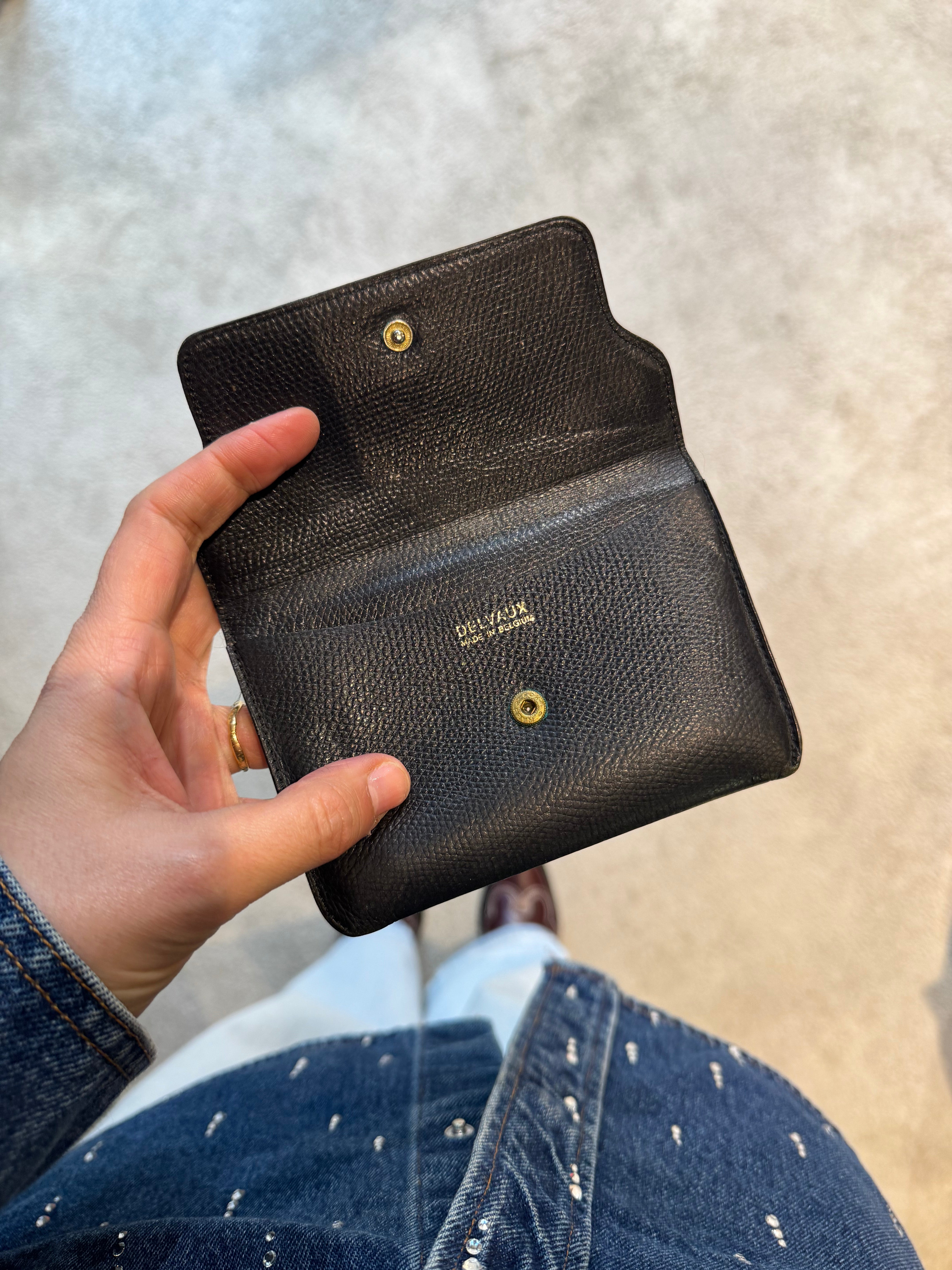 Delvaux Dark Blue Coin Wallet