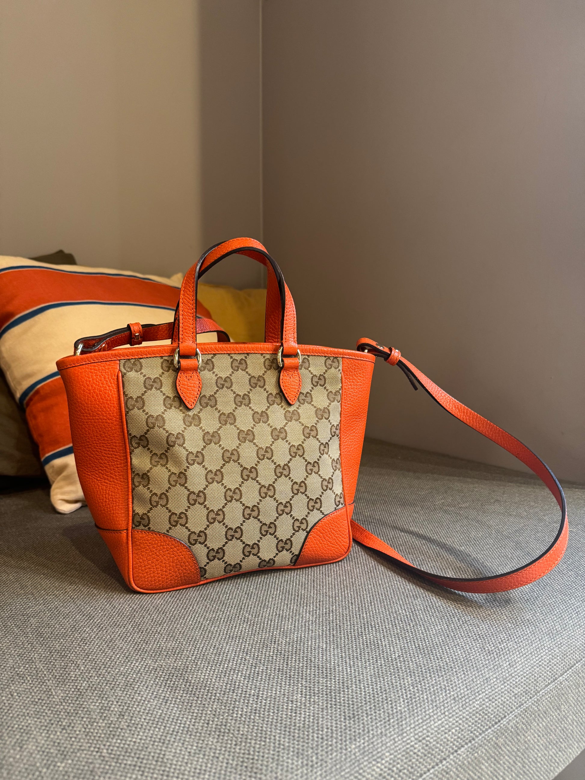 Gucci Orange Monogram Crossover bag