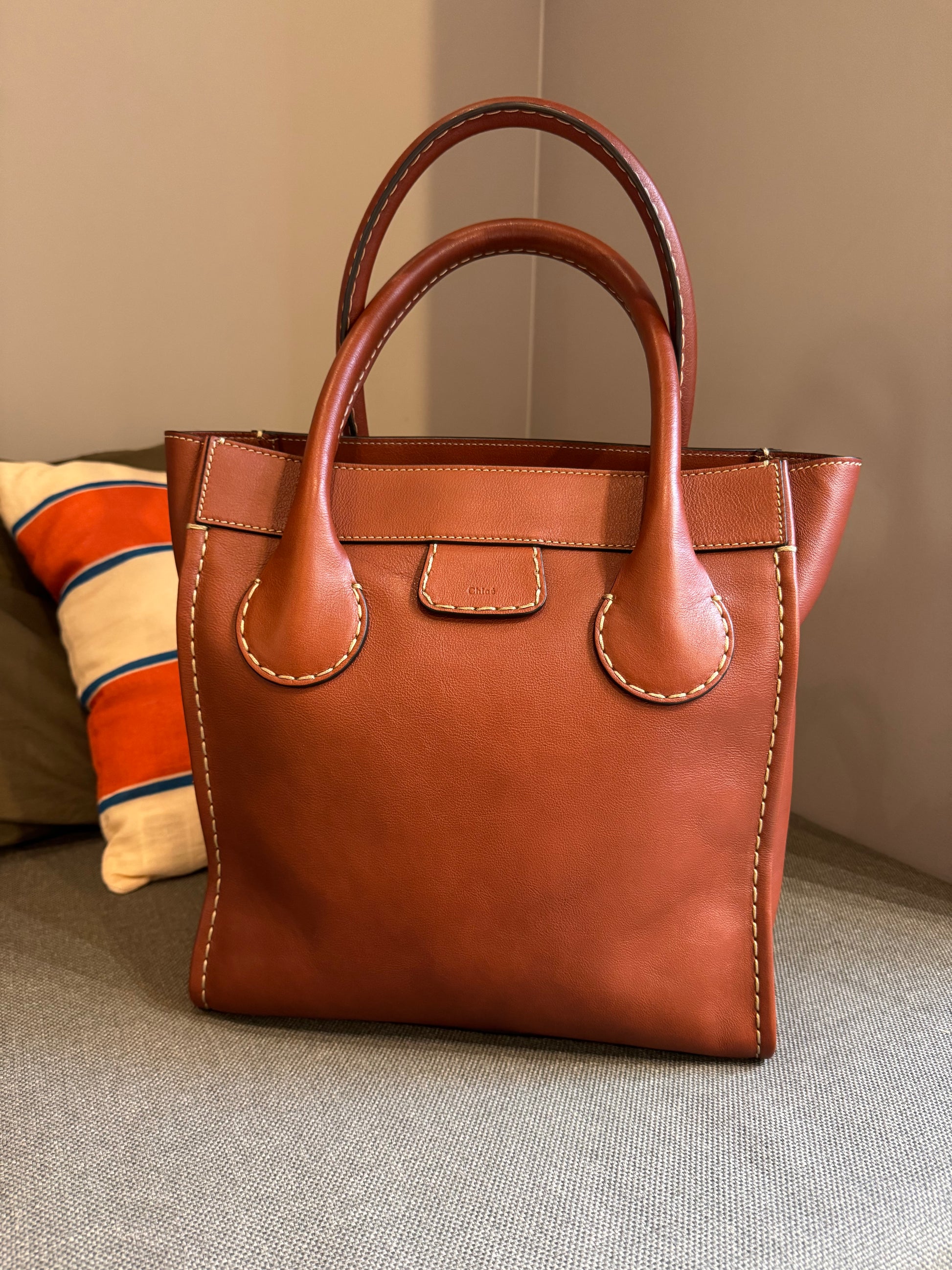 Chloé Brown Edith Large Leather Tote