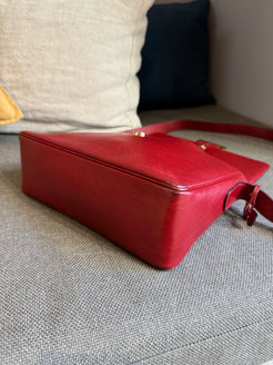 Delvaux Poirier Bag in Deep Red