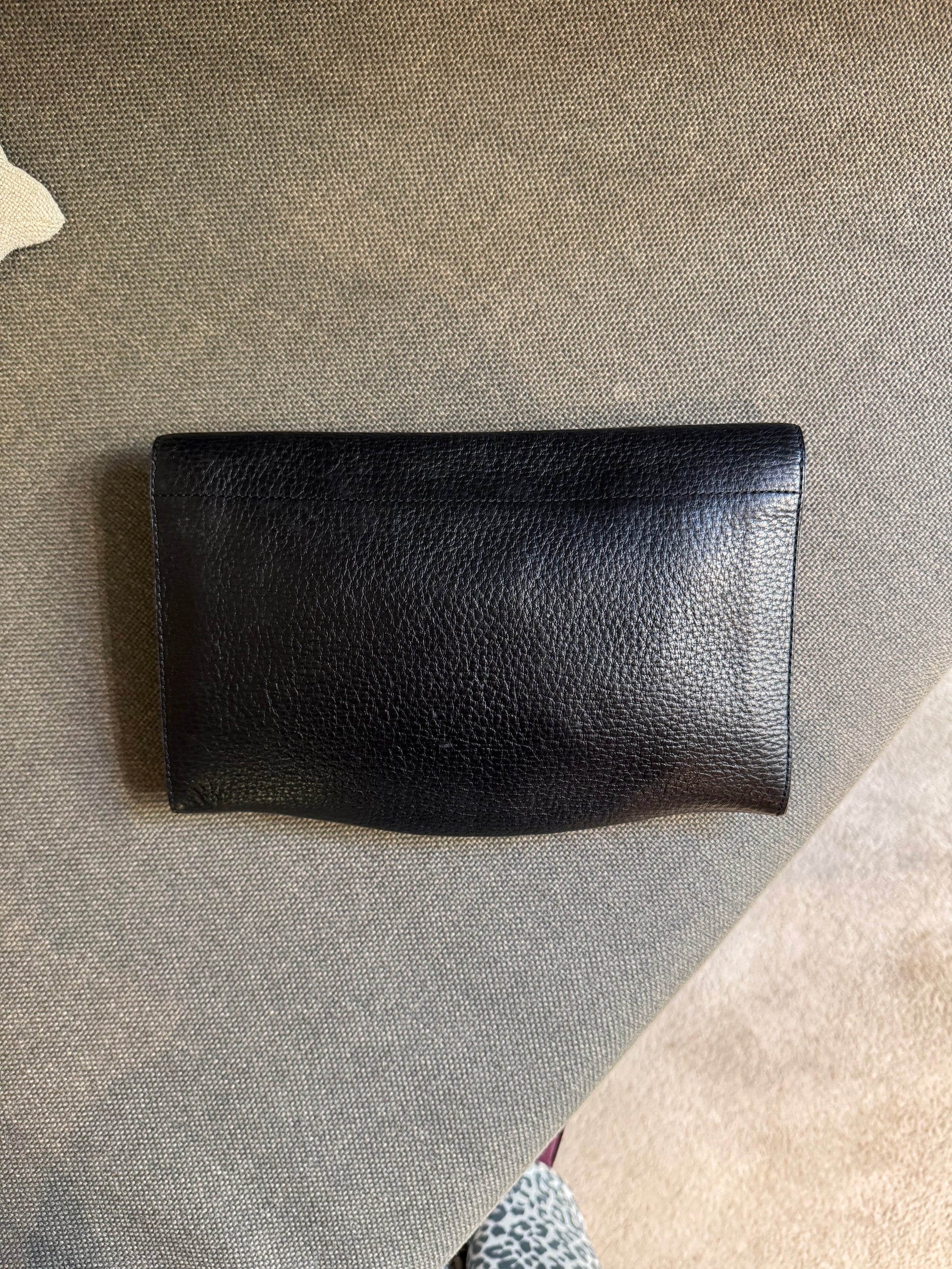Delvaux Pochette in Black Toile de Cuir