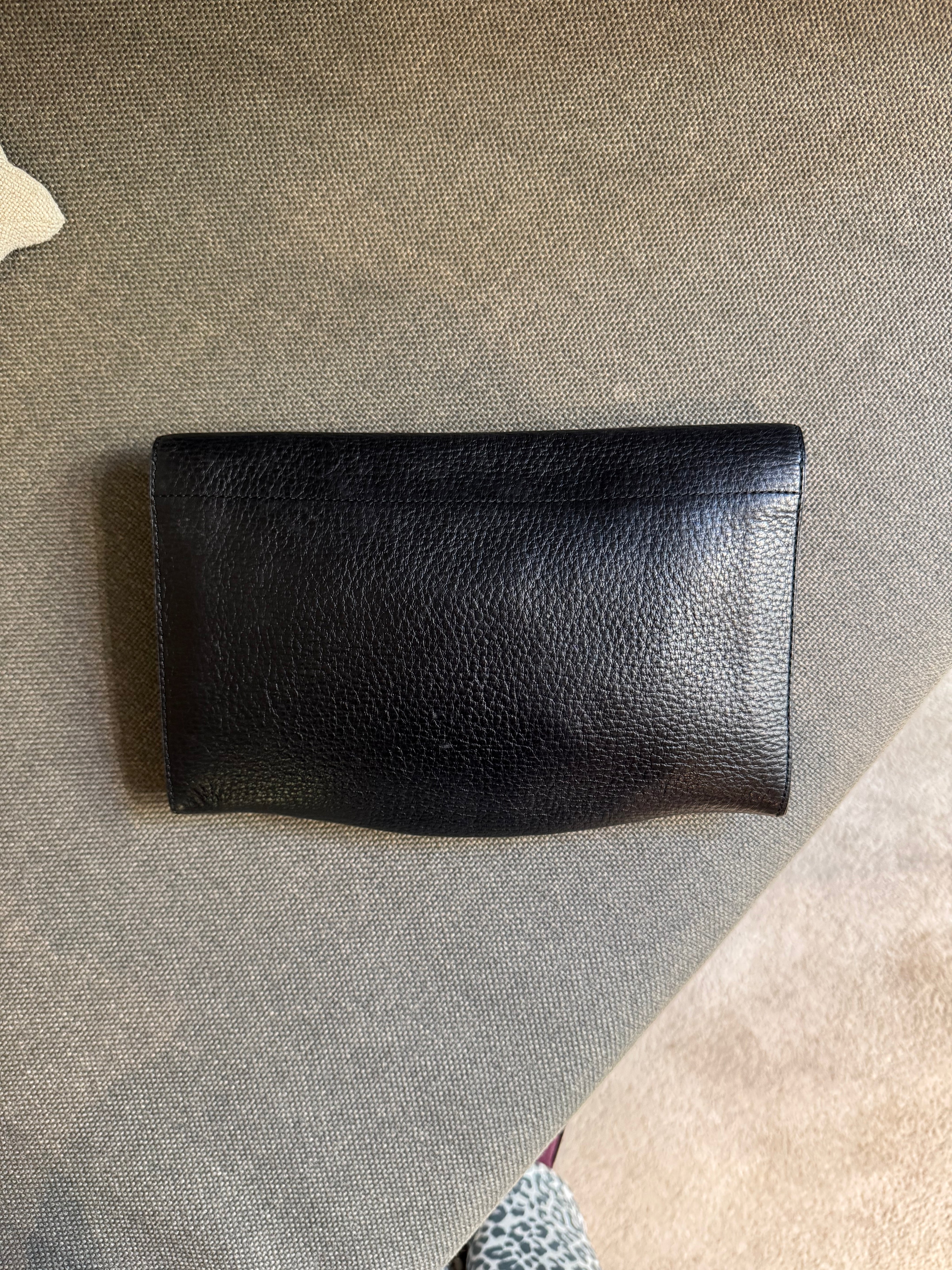 Delvaux Pochette in Black Toile de Cuir