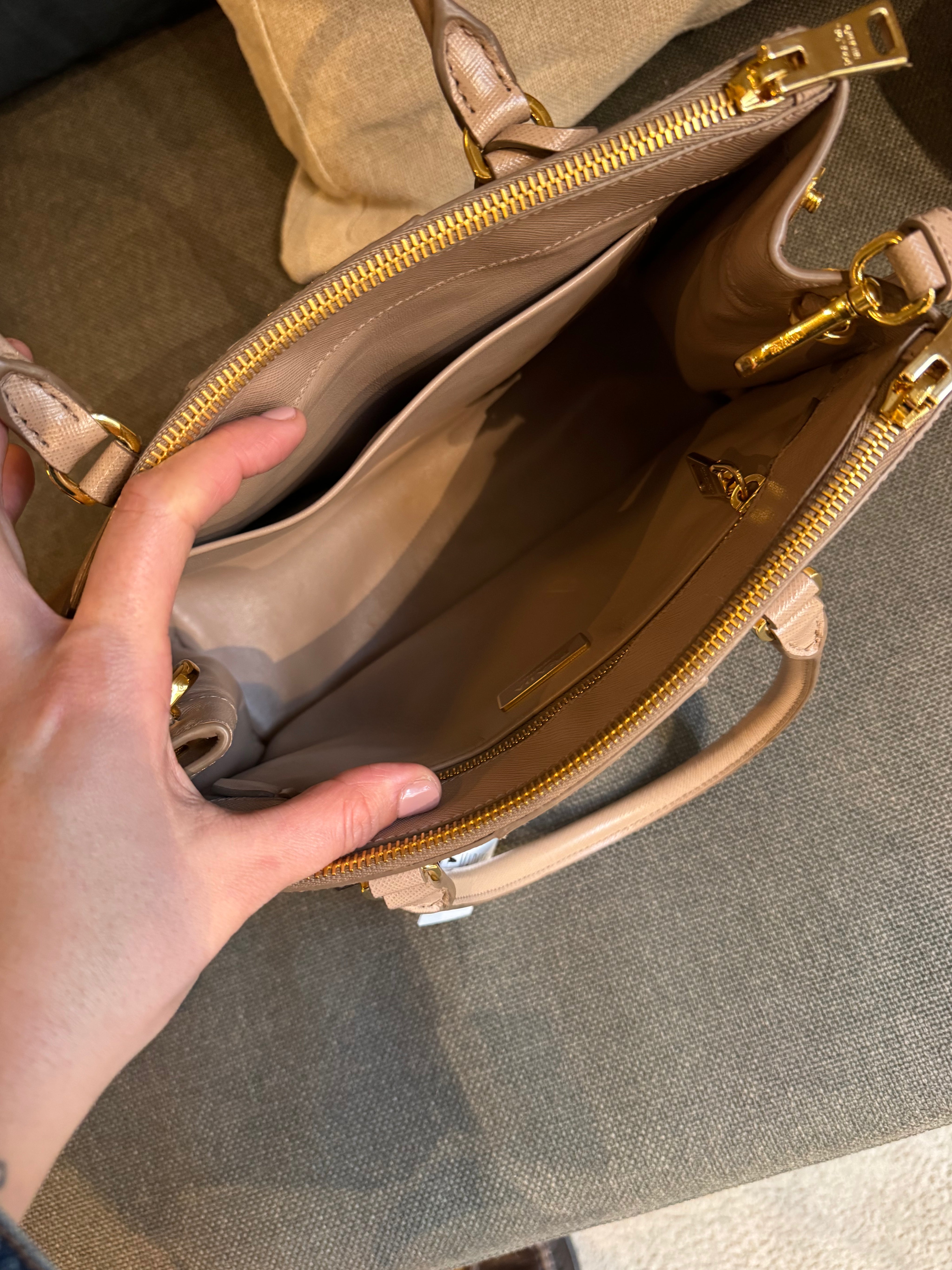 Prada Bicolor Galleria Saffiano Leather Medium Bag