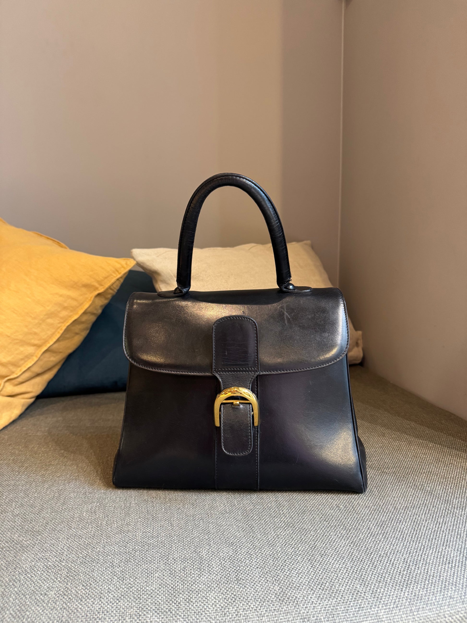 Delvaux Black Brillant MM Bag - Box Calf