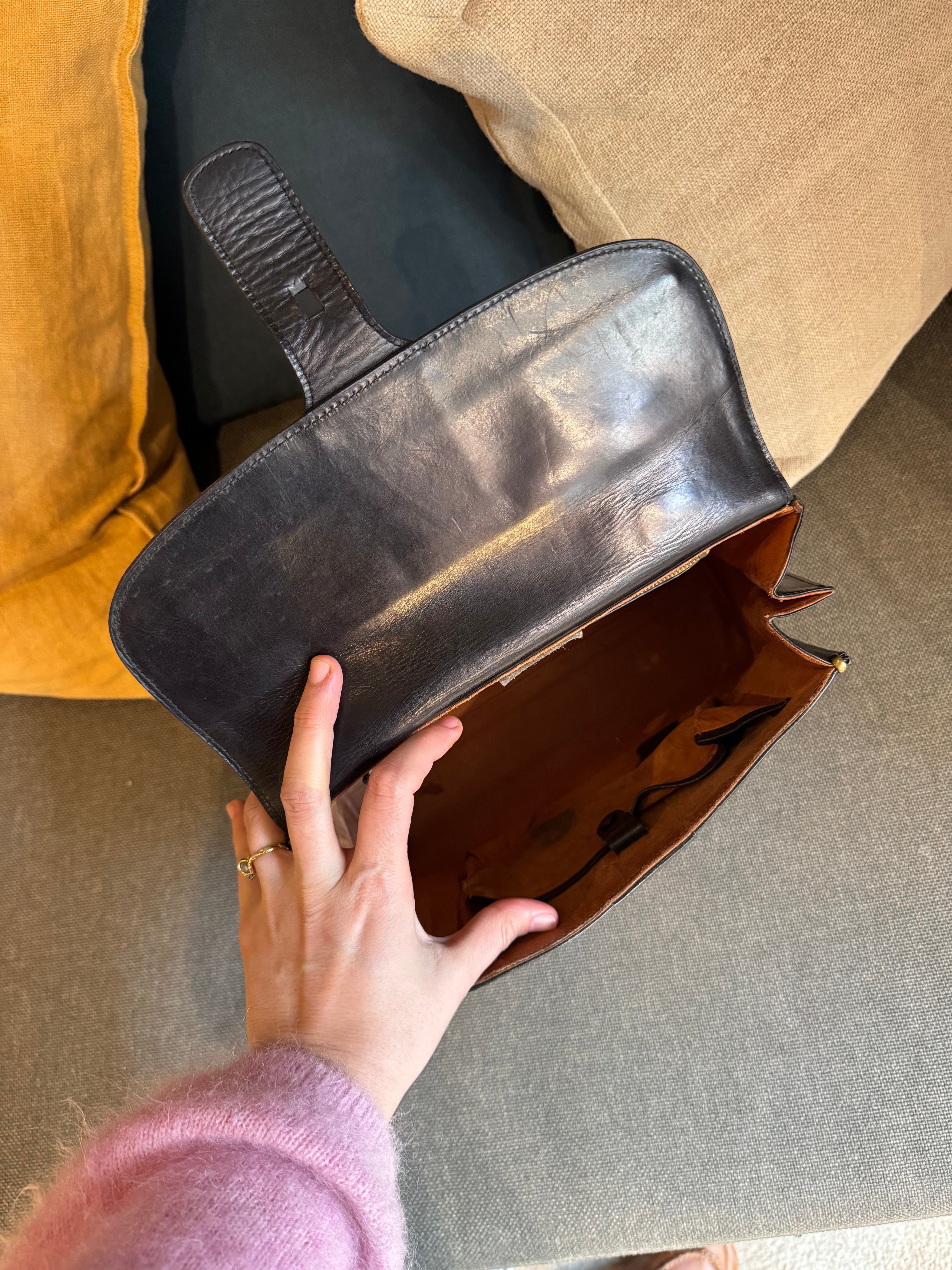 Delvaux Black Brillant MM Bag - Box Calf