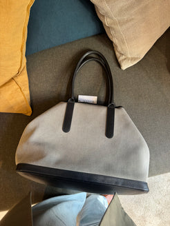 Delvaux Toile D & Leather Cabas Shopper