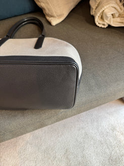 Delvaux Toile D & Leather Cabas Shopper