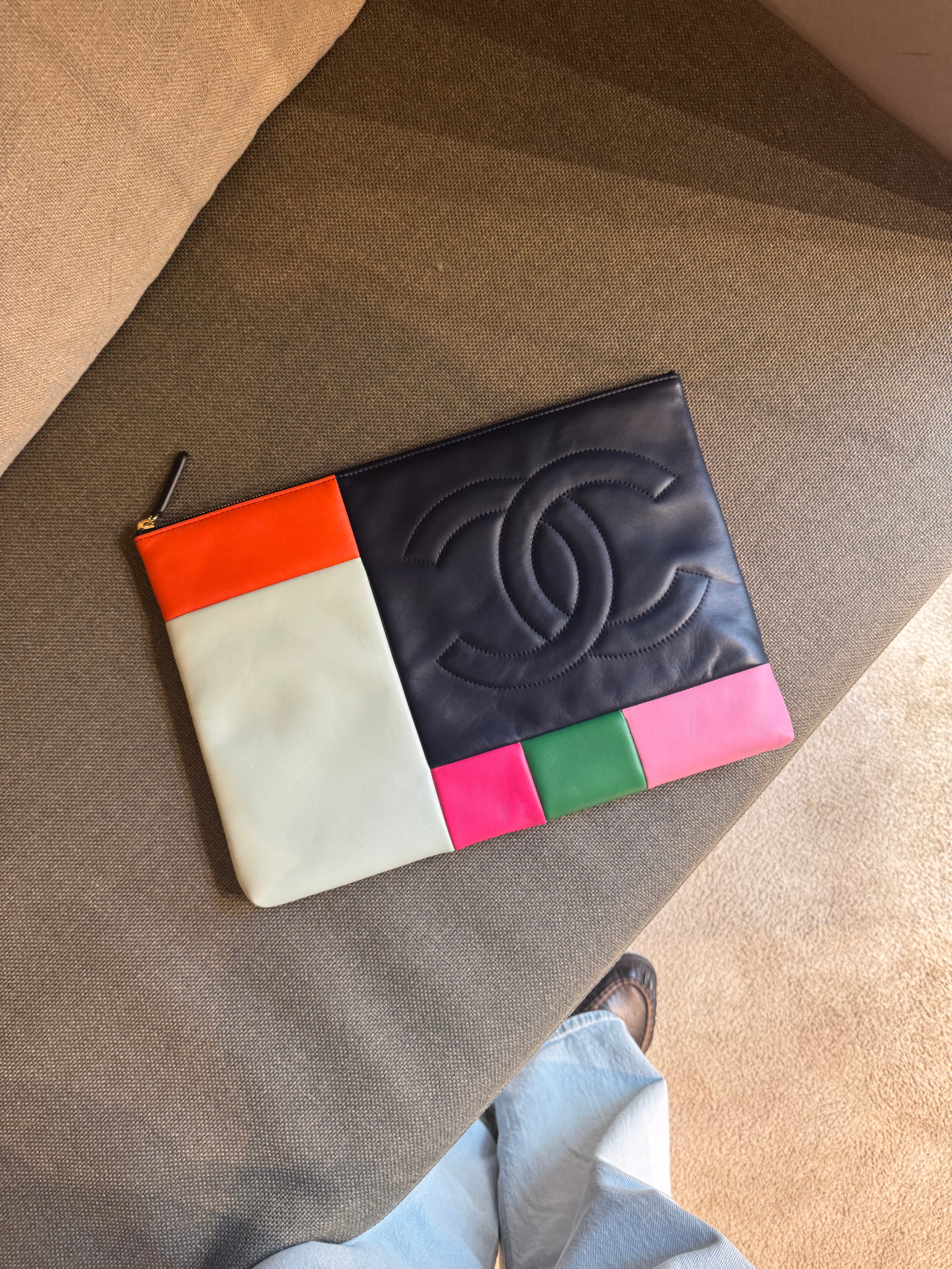 CHANEL Special Edition 2015 CC Colour-Block Clutch Bag